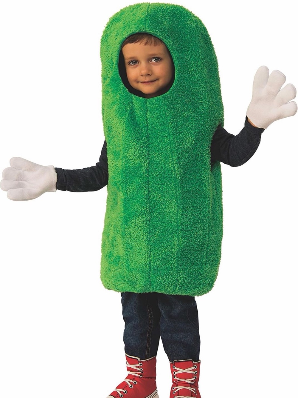 Kids Green Pickle Costume Plush Tunic